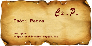 Csóti Petra névjegykártya